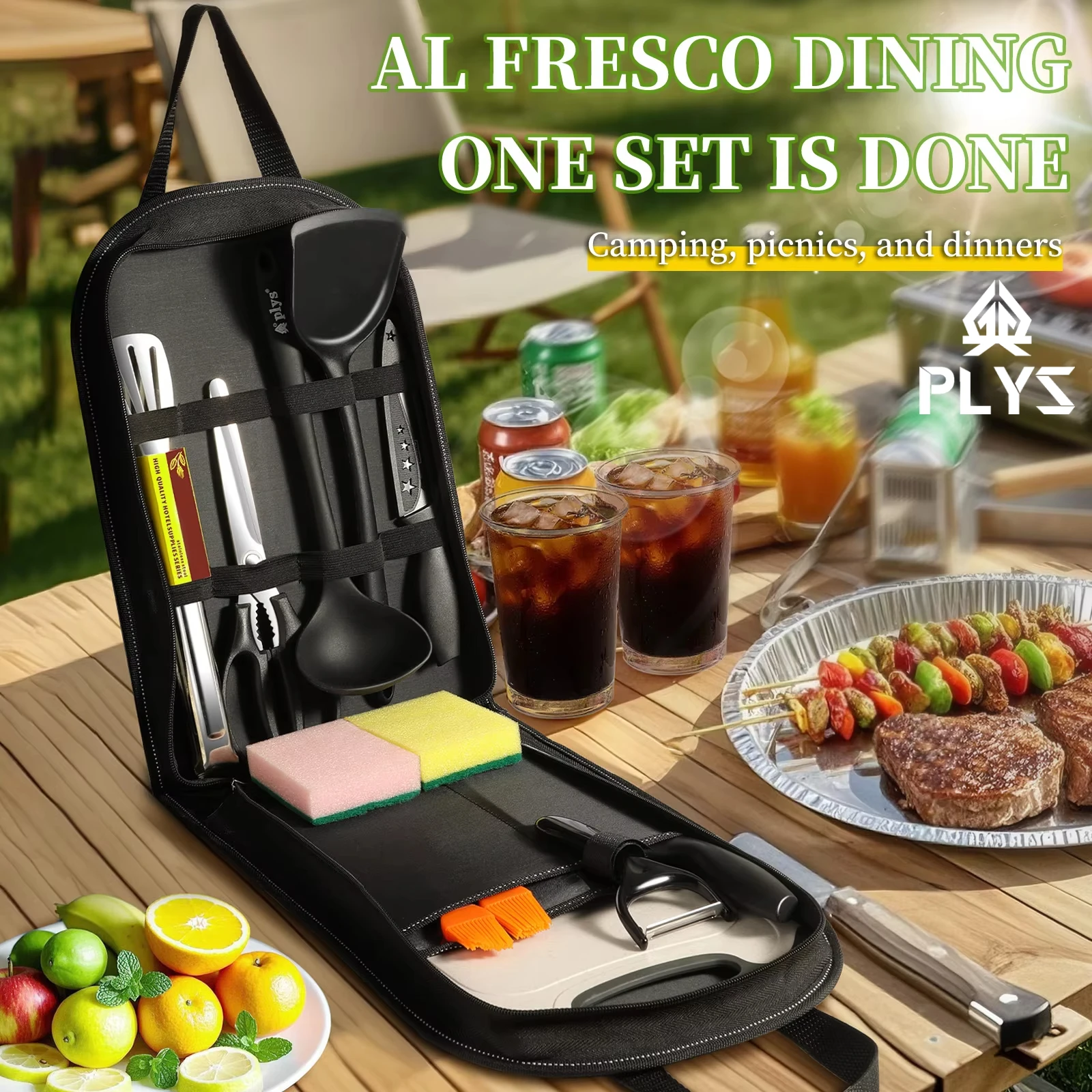 Quechua Camping Cooking Set - Utensili da esterno portatili set da