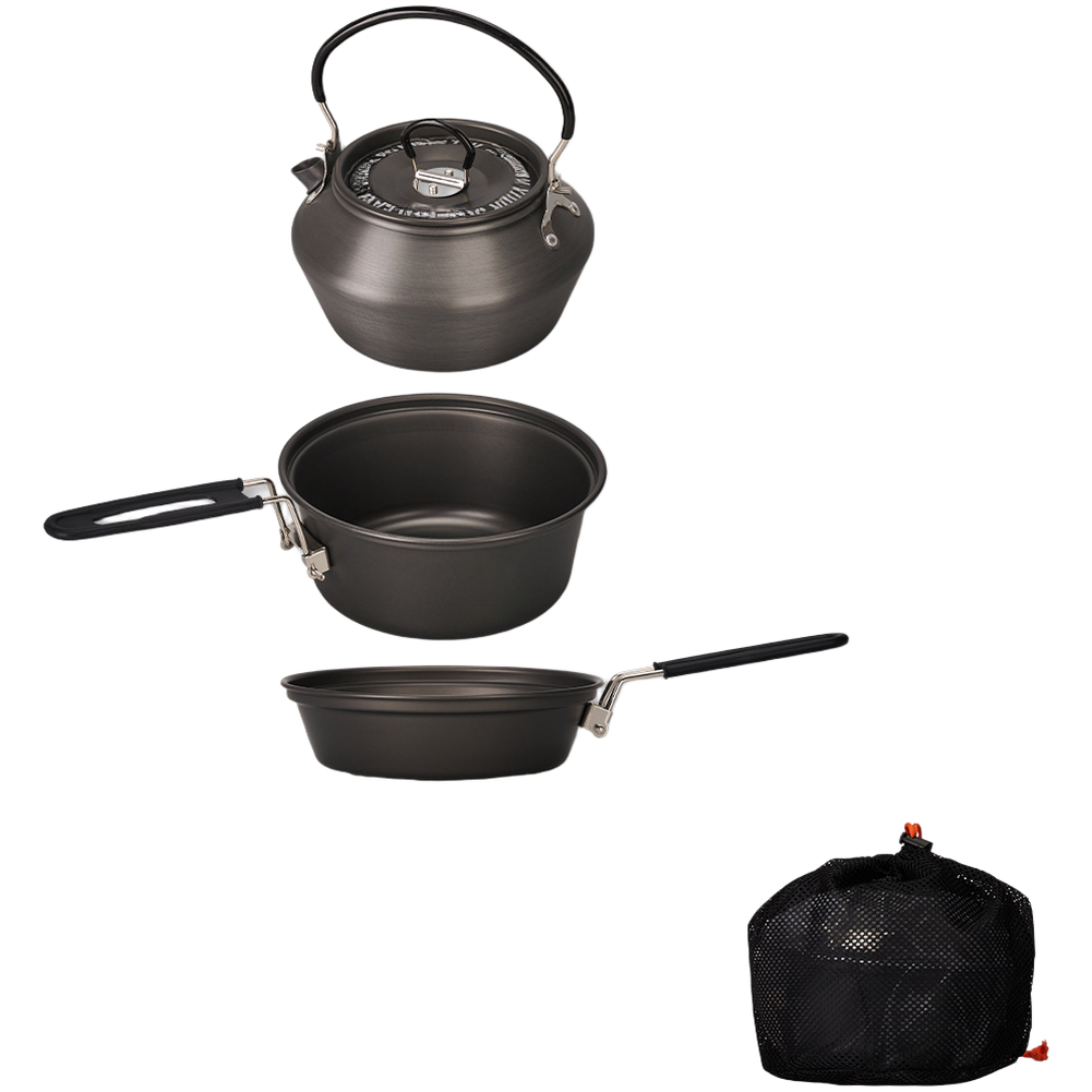 Camping Cooking Set With Kettle - Set di pentole da campeggio in