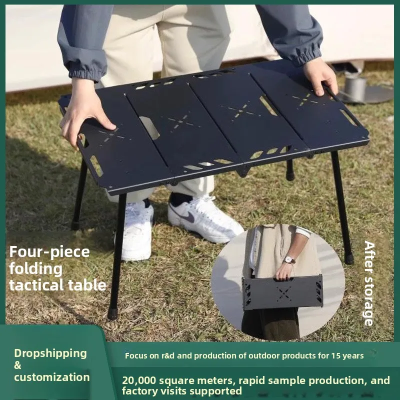 Camping Cooking Table Foldable - Tavolo pieghevole in lega di alluminio,