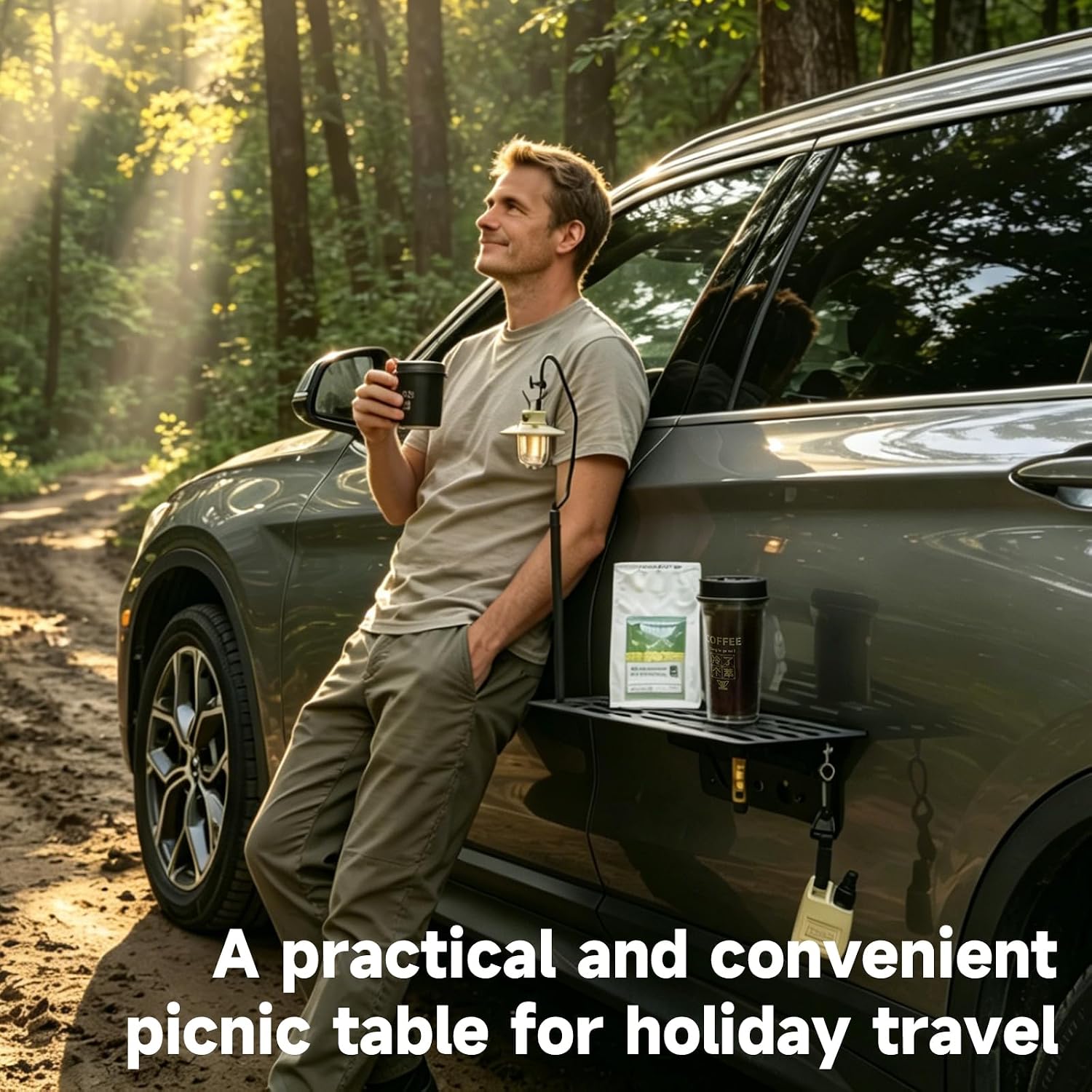 Camping Cooking Table Foldable - Tavolino Magnetico Pieghevole per Auto, Vassoio