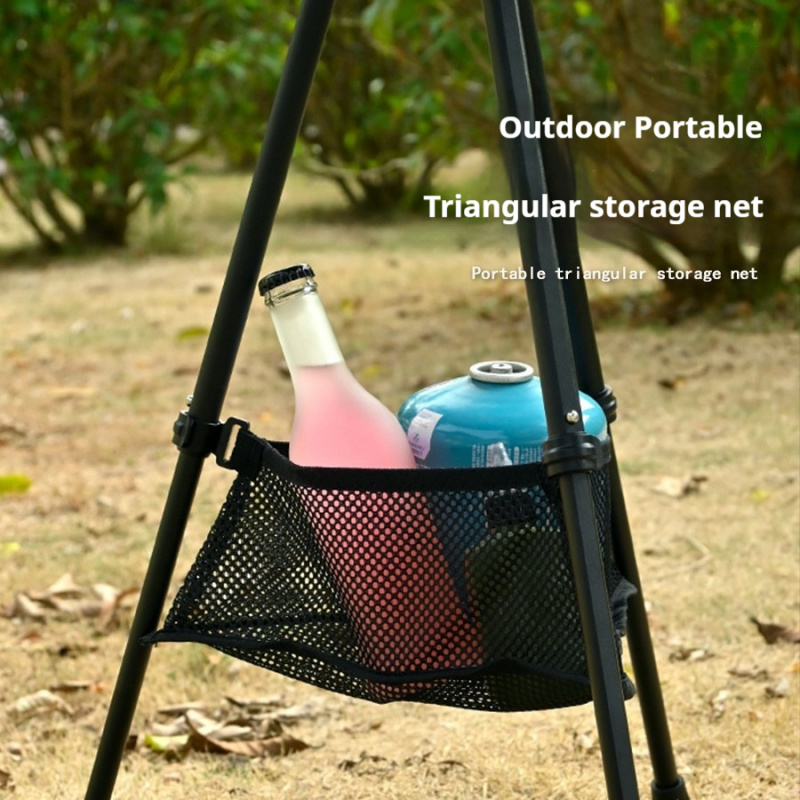Camping Cooking Table Foldable - Rete portaoggetti triangolare portatile da appendere