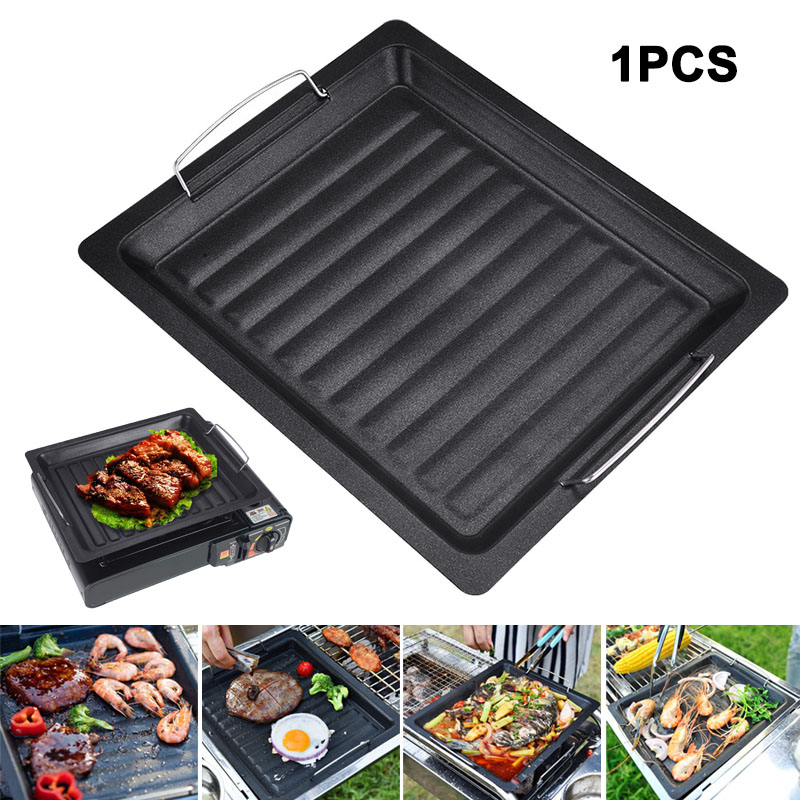 Camping Cooking Survival - Padella per grigliare quadrata spessa da