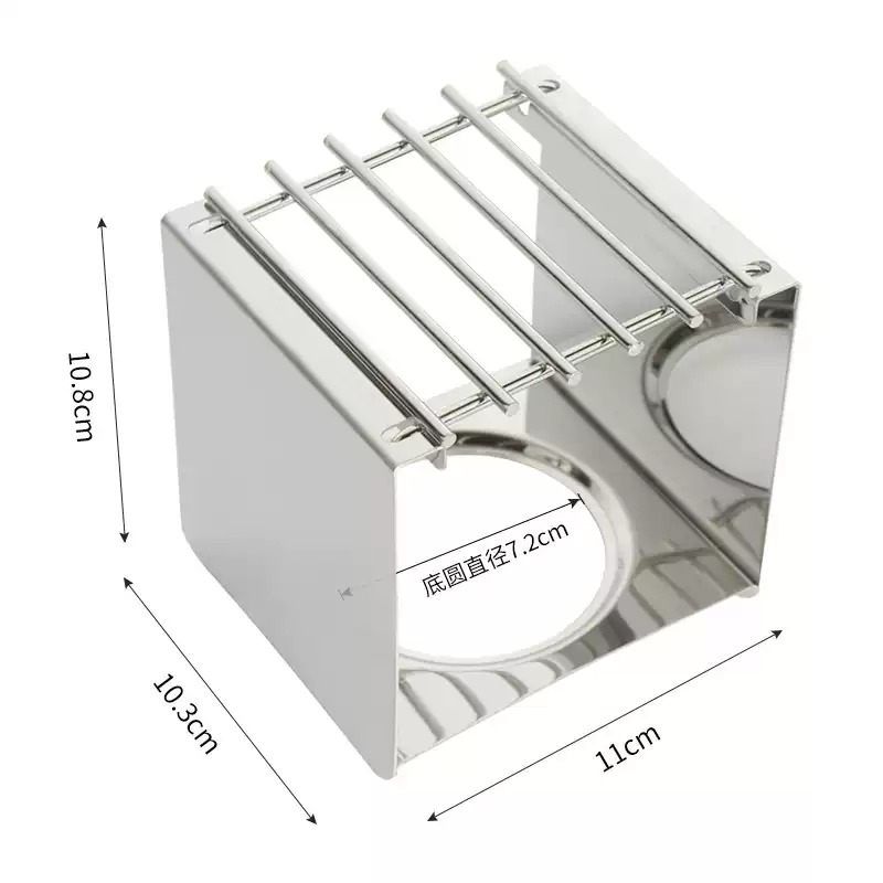 Camping Cooking Utilities - Supporto Quadrato in Acciaio Inox per