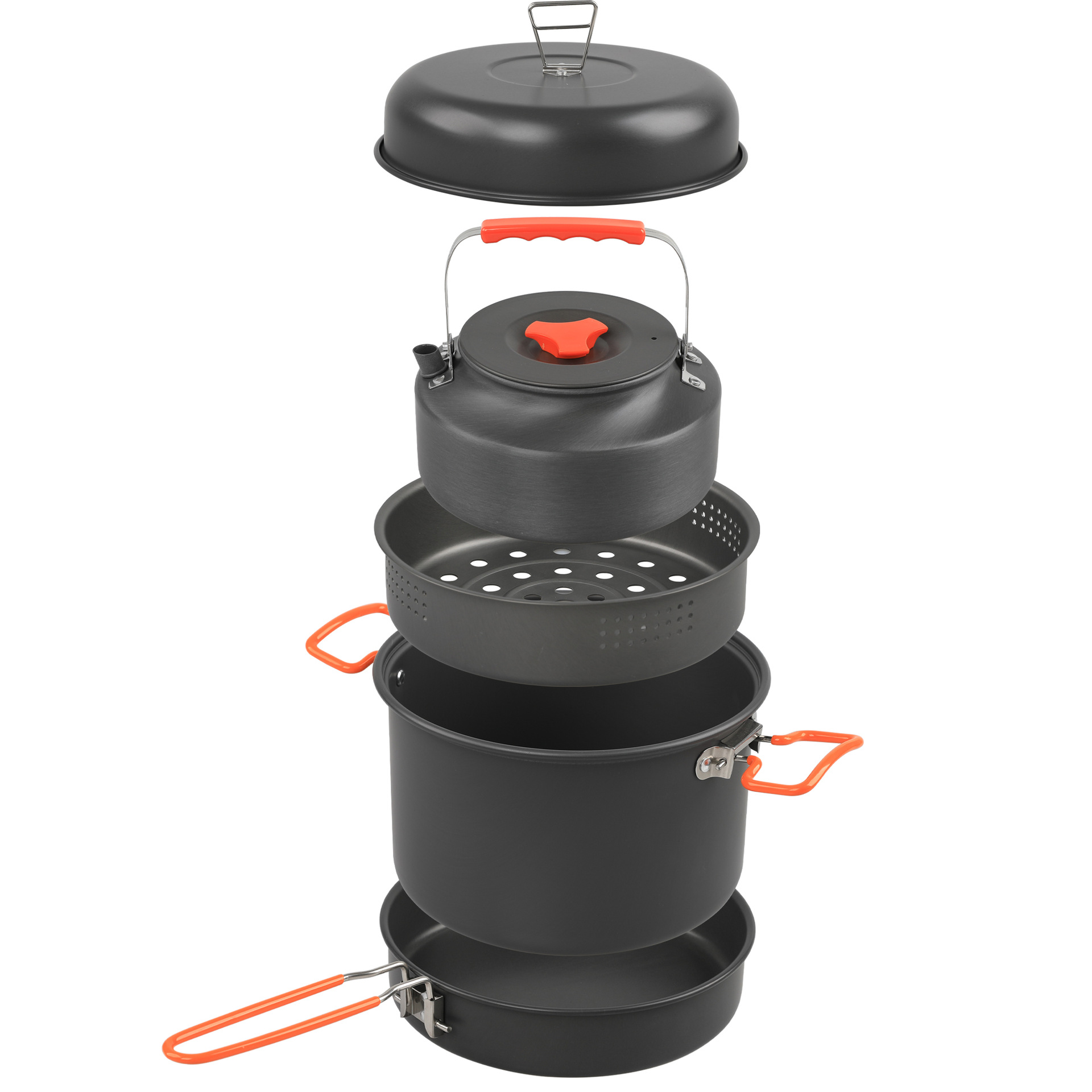 Camping Cooking Set With Kettle - Set di pentole da esterno pentola