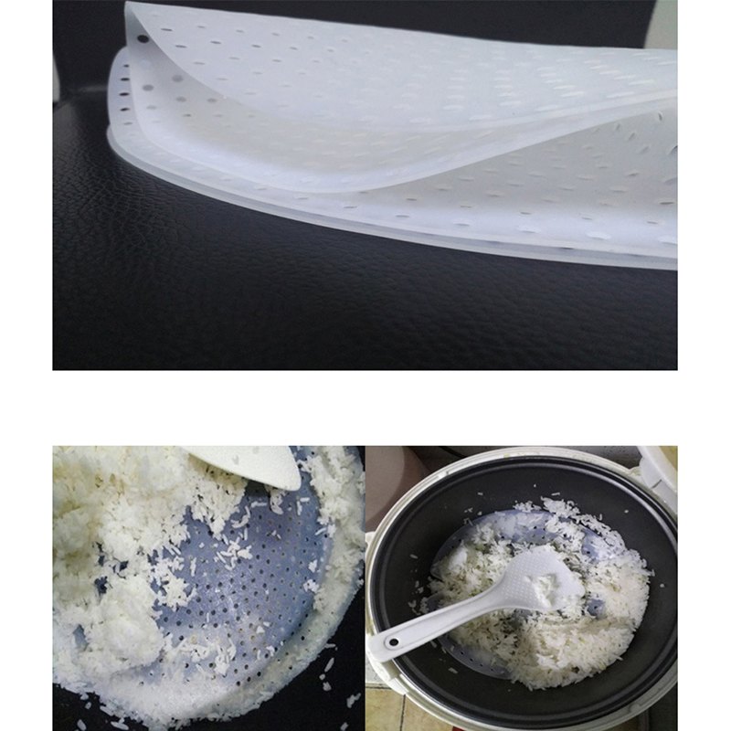 Camping Cooking Mat - 1 pz bianco rotondo riso Steamer