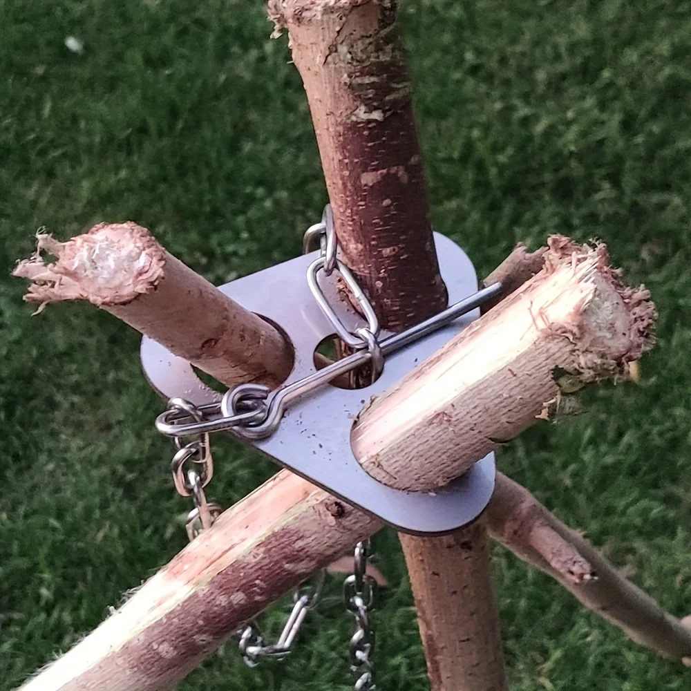 Camping Hanging Cooking Pot - Set di treppiede per barbecue per