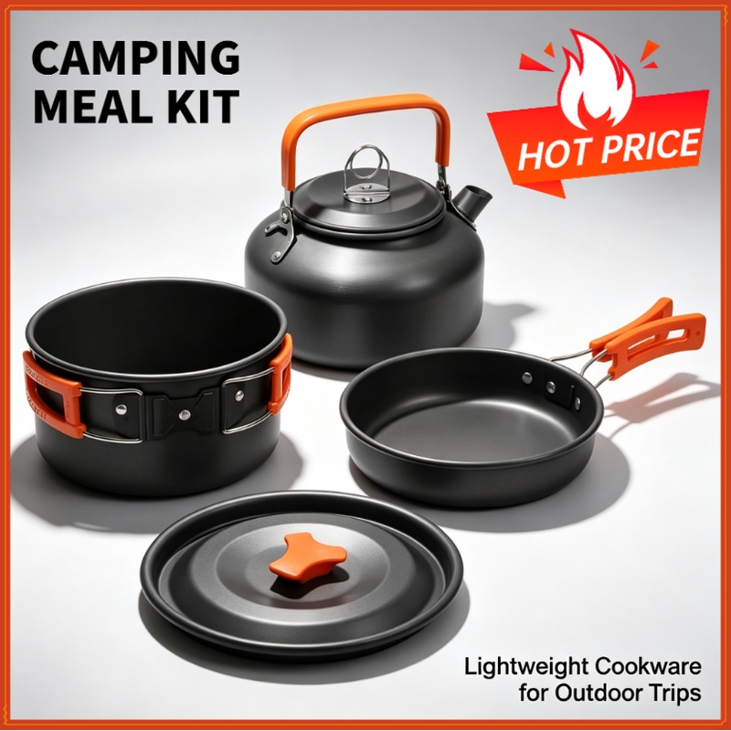 Camping Cooking Accessories Set - Set da cucina da campeggio, pentole