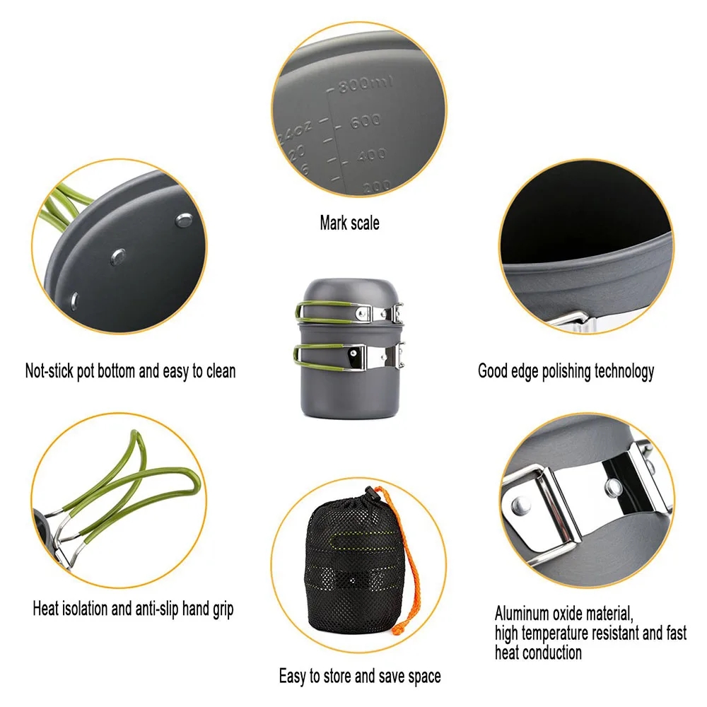 Pentole da campeggio Kit da pa - Camping Cooking Accessories Set recensione e prezzo