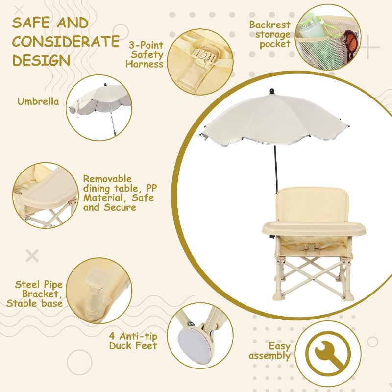 Seggiolino da Spiaggia per Bam - Camping Cooking Table Foldable recensione e prezzo