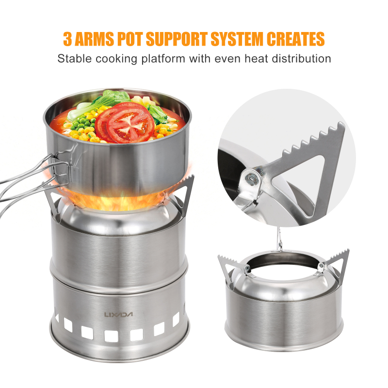 Lixada stufa a legna in acciai - Camping Cooking System recensione e prezzo
