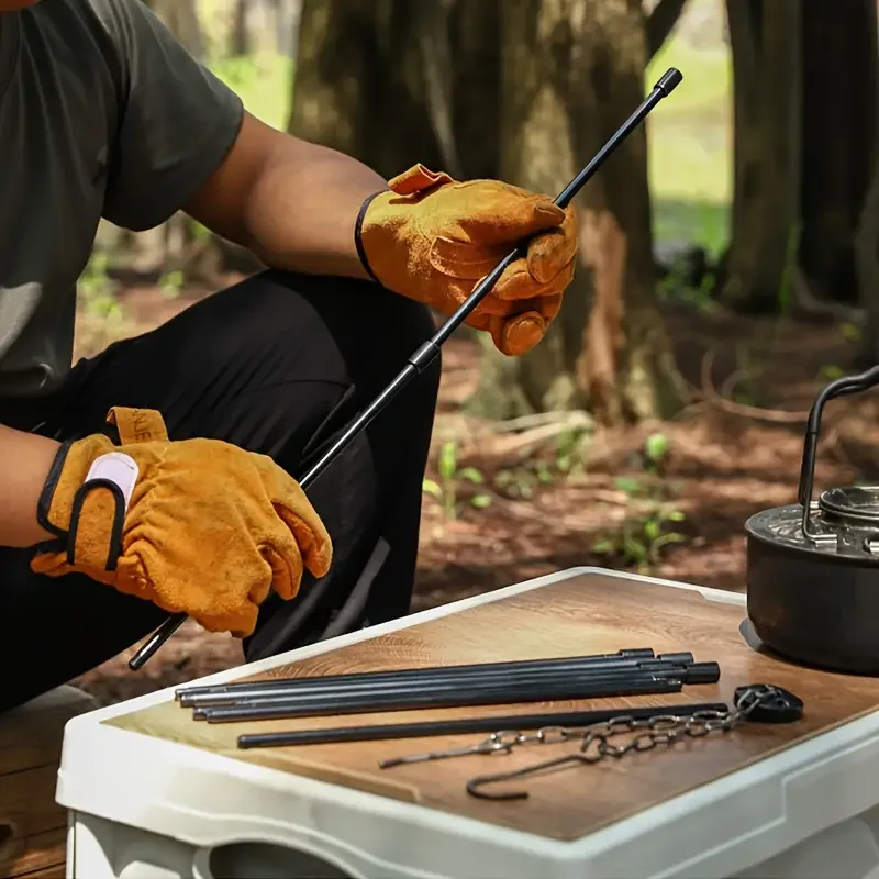 Treppiede per falò da esterno  - Camping Hanging Cooking Pot recensione e prezzo