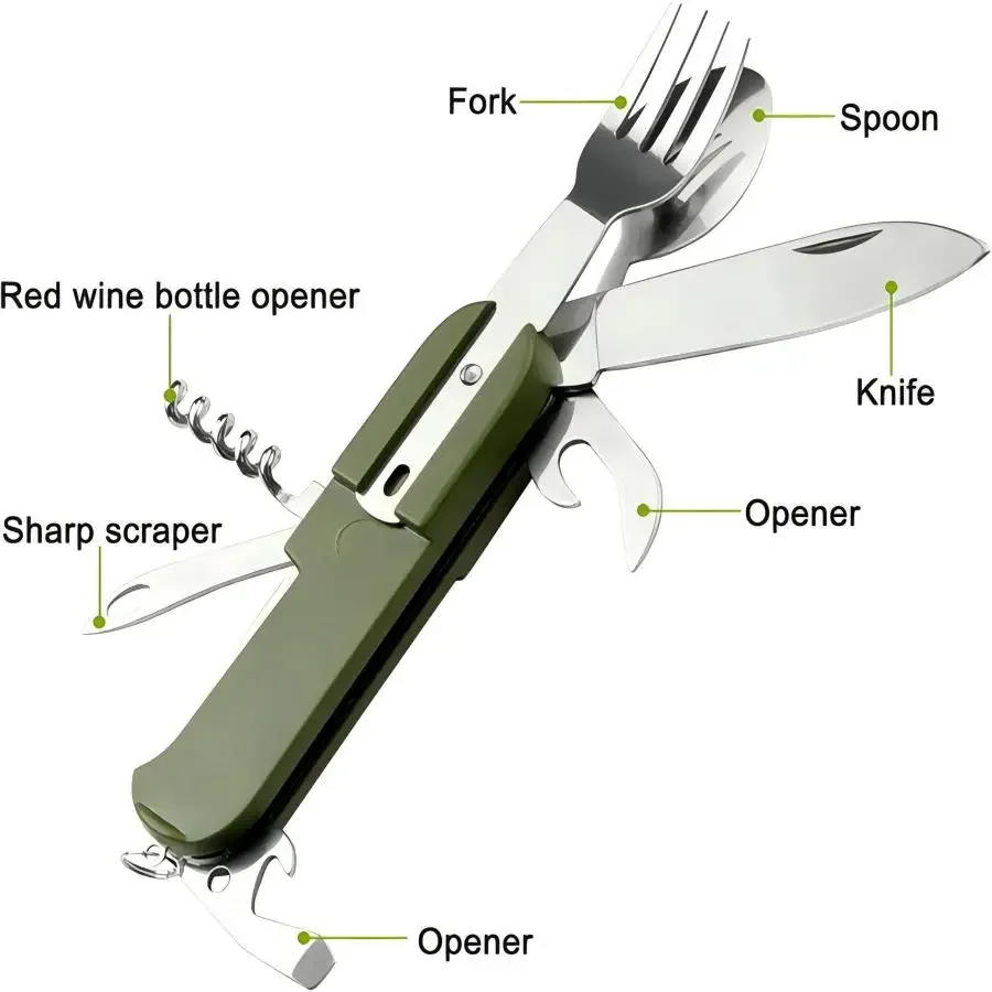 Set da Viaggio 5-in-1 in Accia - Camping Cooking Survival recensione e prezzo