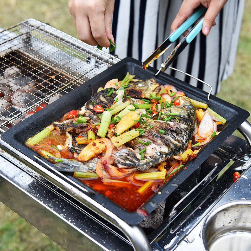 Padella per grigliare quadrata - Camping Cooking Survival recensione e prezzo