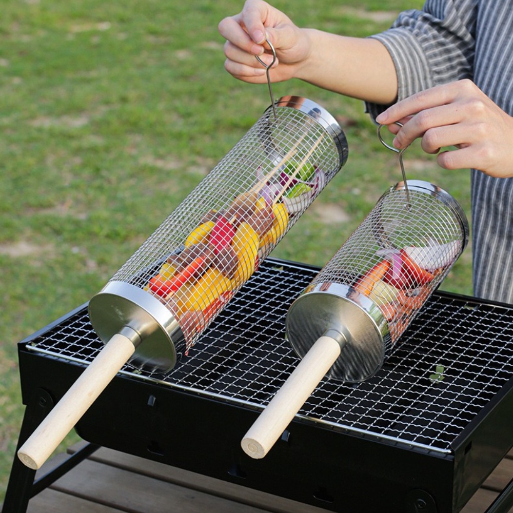 Cestello per barbecue rotante  - Camping Cooking Meat recensione e prezzo