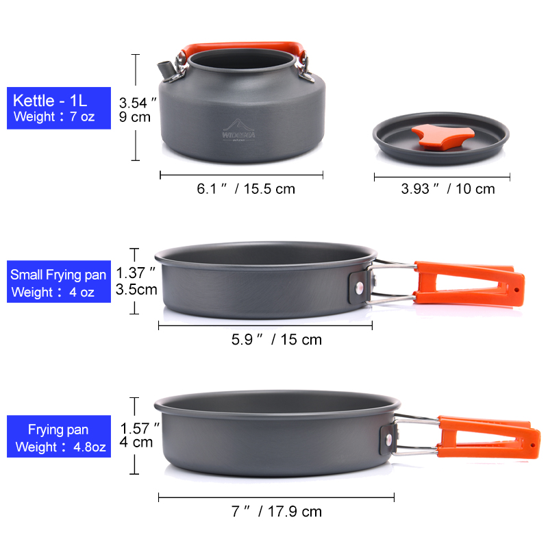 Widesea Set di pentole da camp - Quechua Camping Cooking Set recensione e prezzo