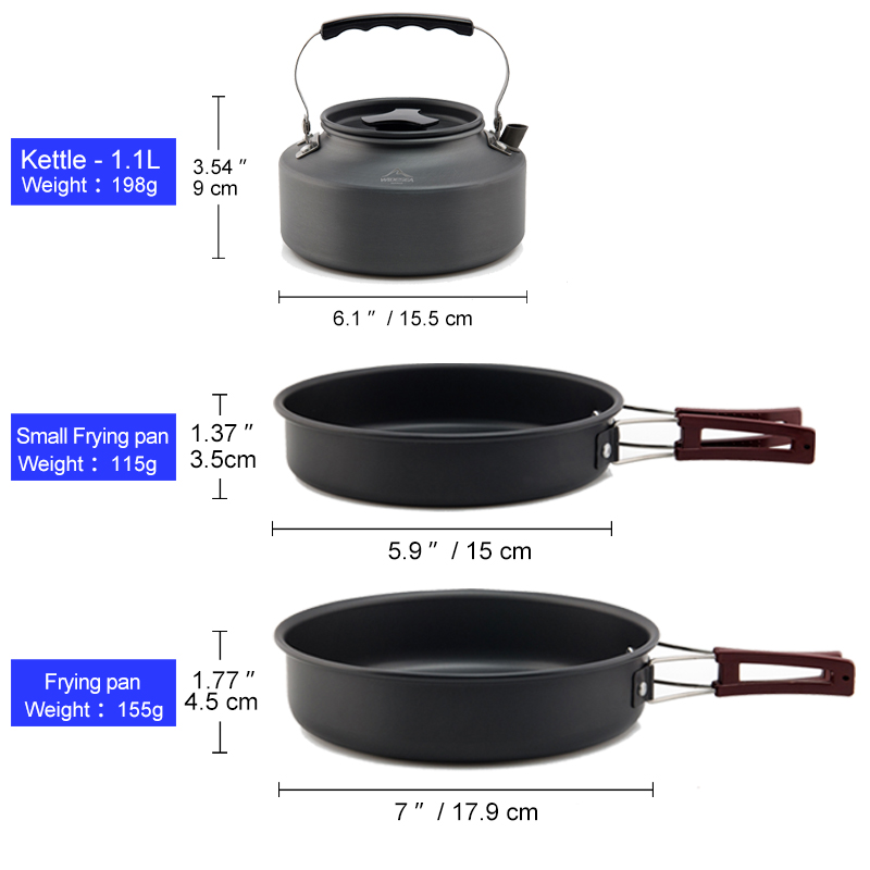 Widesea Set di pentole da camp - Quechua Camping Cooking Set recensione e prezzo