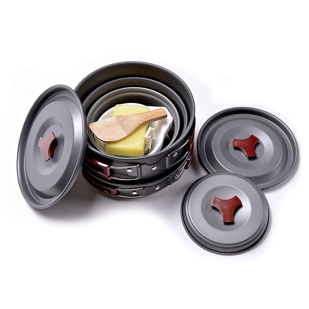 Kit di pentole da campeggio al - Camping Cooking Accessories Set recensione e prezzo