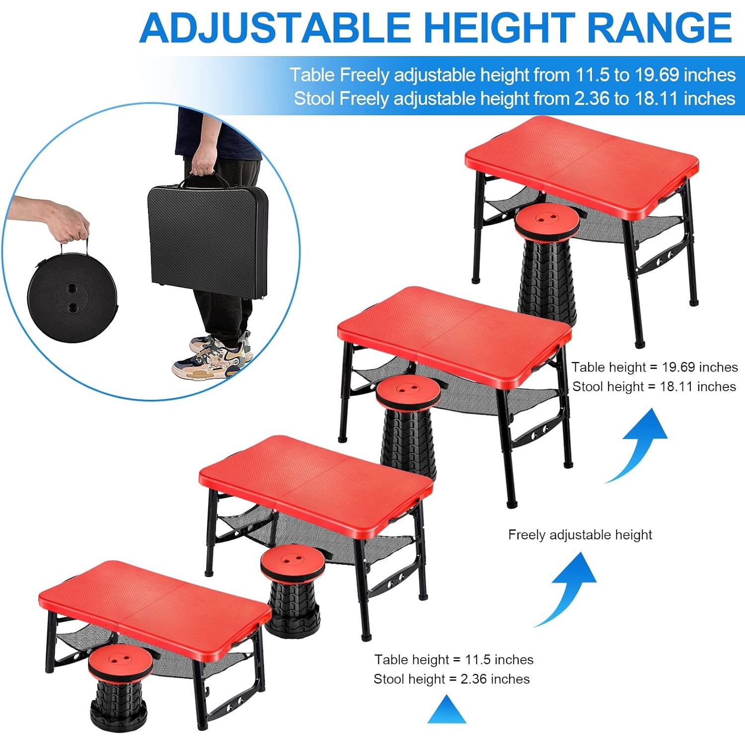 Set tavolo pieghevole e sgabel - Camping Cooking Table Foldable recensione e prezzo